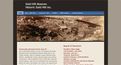 Desktop Screenshot of goldhillmuseum.org