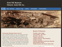 Tablet Screenshot of goldhillmuseum.org